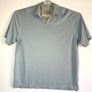 Nat Nast Luxury Originals Polo Shirt XXL Light Blue Modal Poly Blend